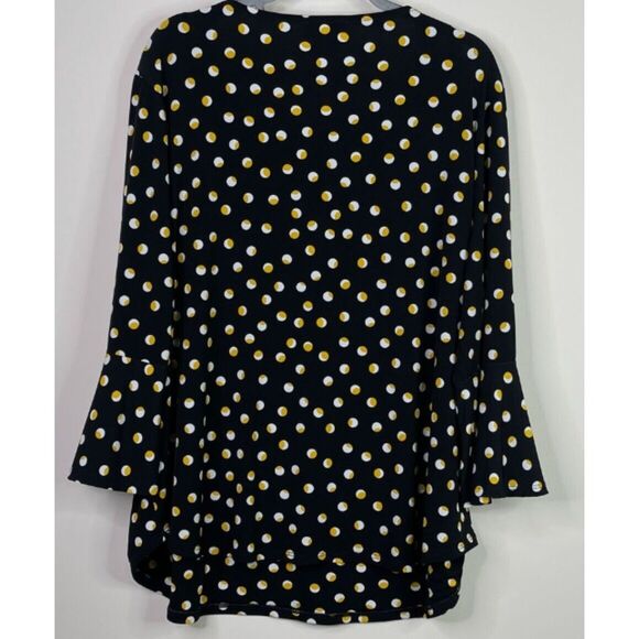 Carmen Marc Valvo Polka Dot Y2K Blouse Women's Size 2X - Picture 2 of 7